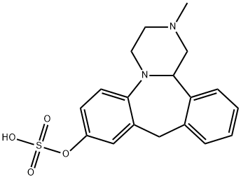 Dibenzo[c,f]pyrazino[1,2-a]azepin-8-ol, 1,2,3,4,10,14b-hexahydro-2-methyl-, 8-(hydrogen sulfate) Struktur