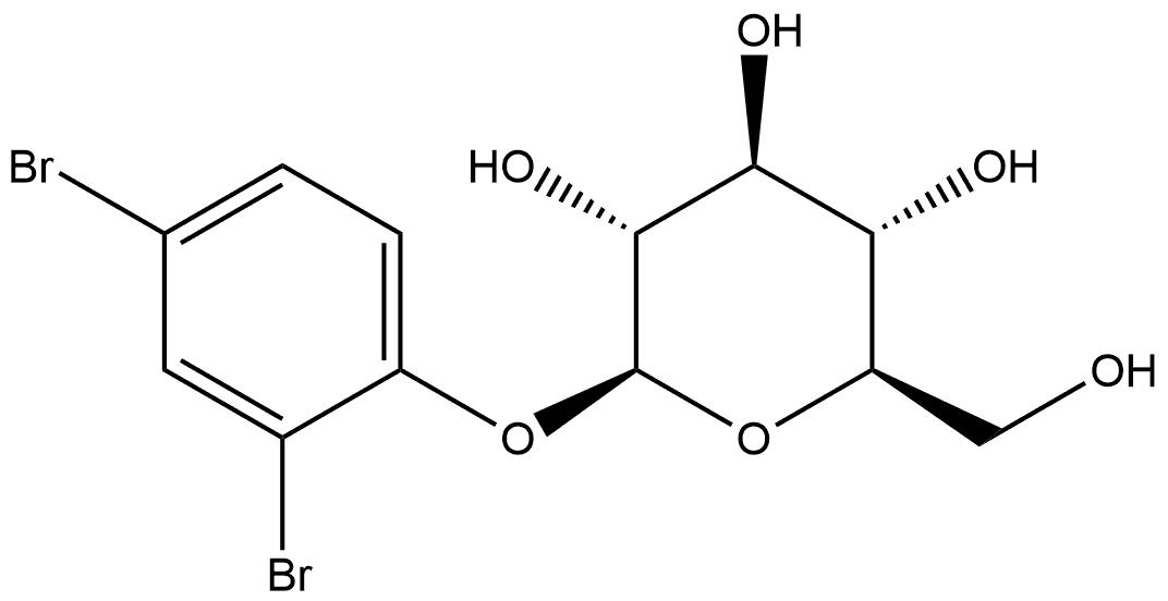 2,4-dibromophenyl-β-D-Glucopyranoside Struktur