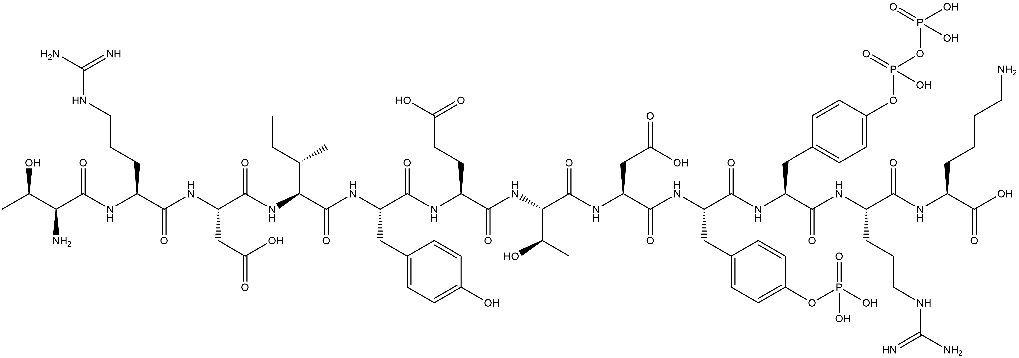 [pTyr1146][pTyr1150][pTyr1151]Insulin Receptor 1142-1153 Struktur