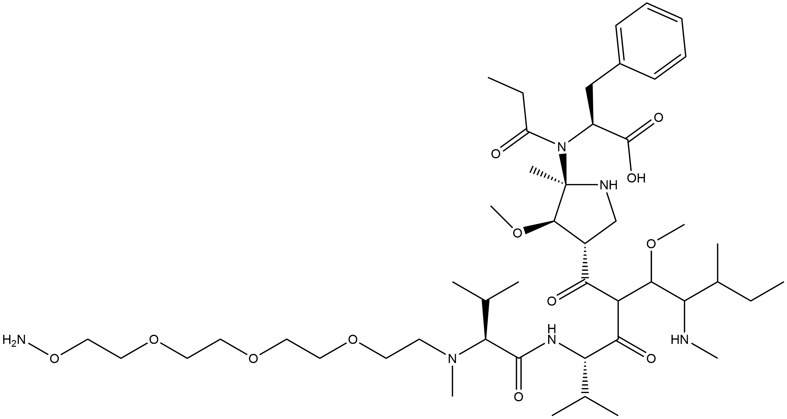 PEG4-aminooxy-MMAF Struktur