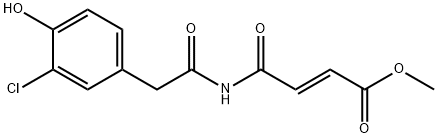 2-Butenoic acid, 4-[[(3-chloro-4-hydroxyphenyl)acetyl]amino]-4-oxo-, methyl ester, (2E)- (9CI) Struktur