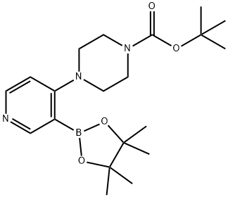 1-Piperazinecarboxylic acid, 4-[3-(4,4,5,5-tetramethyl-1,3,2-dioxaborolan-2-yl)-4-pyridinyl]-, 1,1-dimethylethyl ester Struktur