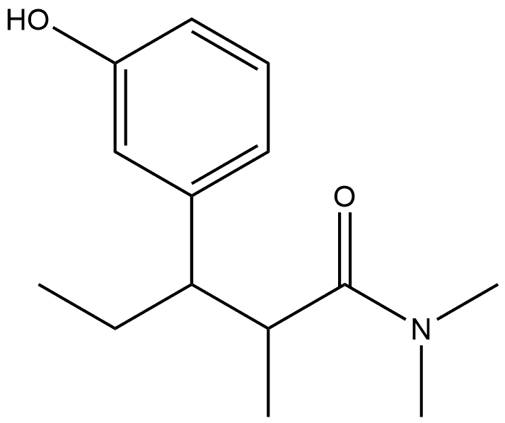 Benzenepropanamide, β-ethyl-3-hydroxy-N,N,α-trimethyl- Struktur