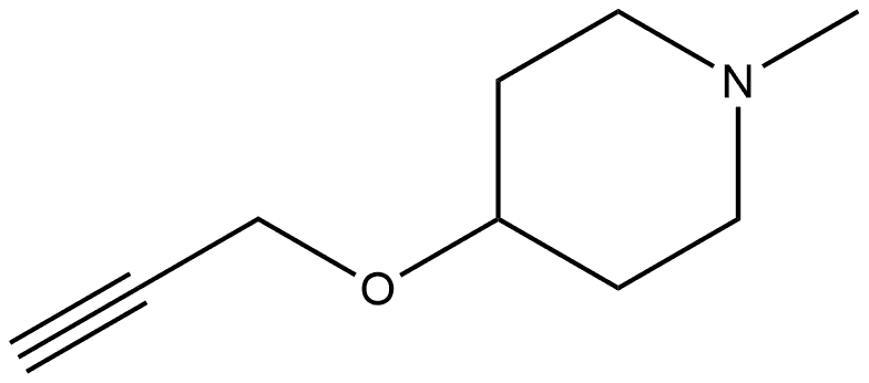 Piperidine, 1-methyl-4-(2-propyn-1-yloxy)- Struktur