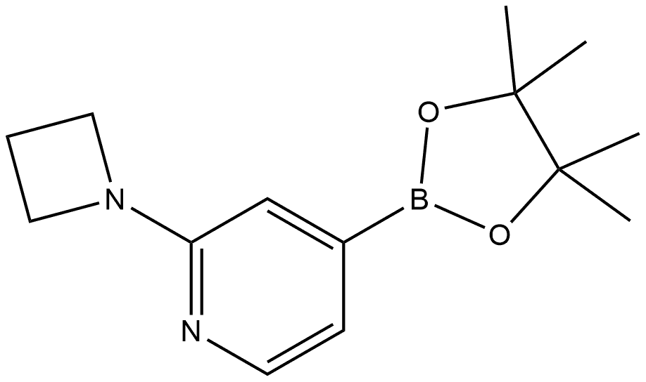 2-(1-Azetidinyl)-4-(4,4,5,5-tetramethyl-1,3,2-dioxaborolan-2-yl)pyridine Struktur