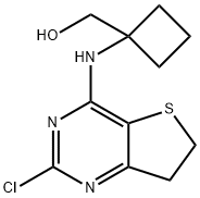 Cyclobutanemethanol, 1-[(2-chloro-6,7-dihydrothieno[3,2-d]pyrimidin-4-yl)amino]- Struktur