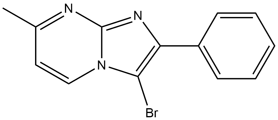 3-bromo-7-methyl-2-phenylimidazo[1,2-a]pyrimidine Struktur