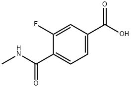 Benzoic acid, 3-fluoro-4-[(methylamino)carbonyl]- Struktur