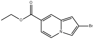 7-Indolizinecarboxylic acid, 2-bromo-, ethyl ester Struktur