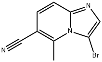 3-bromo-5-methylimidazo[1,2-a]pyridine-6-carbonitrile Struktur