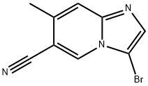 3-bromo-7-methylimidazo[1,2-a]pyridine-6-carbonitrile Struktur