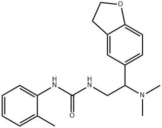 Urea, N-[2-(2,3-dihydro-5-benzofuranyl)-2-(dimethylamino)ethyl]-N'-(2-methylphenyl)- Struktur