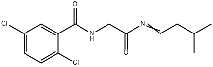 Benzamide, 2,5-dichloro-N-[2-[(3-methylbutylidene)amino]-2-oxoethyl]- Struktur