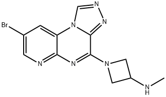 1-(8-bromopyrido[2,3-e][1,2,4]triazolo[4,3-a]pyrazin-4-yl)-N-methylazetidin-3-amine Struktur