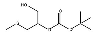 Carbamic acid, N-[1-(hydroxymethyl)-2-(methylthio)ethyl]-, 1,1-dimethylethyl ester Struktur