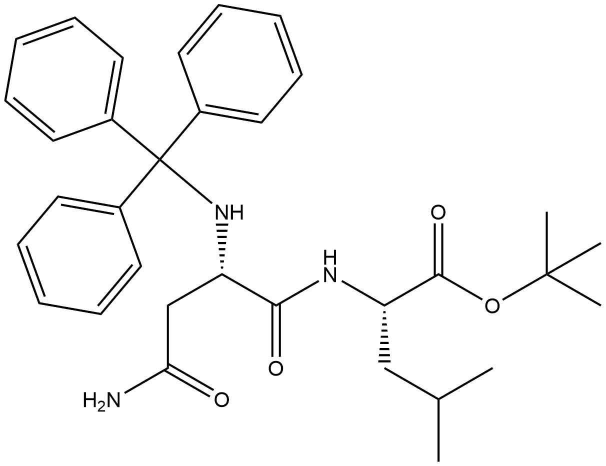 tert-butyl N4-trityl-L-asparaginyl-L-leucinate Struktur