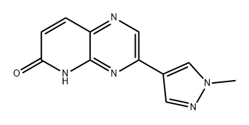 Pyrido[2,3-b]pyrazin-6(5H)-one, 3-(1-methyl-1H-pyrazol-4-yl)- Struktur