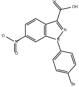 1H-Indazole-3-carboxylic acid, 1-(4-bromophenyl)-6-nitro- Struktur