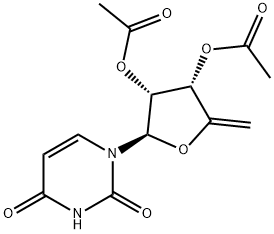 Uridine, 4',5'-didehydro-5'-deoxy-, 2',3'-diacetate (9CI) Struktur