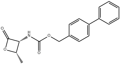 Carbamic acid, N-[(2S,3R)-2-methyl-4-oxo-3-oxetanyl]-, [1,1'-biphenyl]-4-ylmethyl ester Struktur