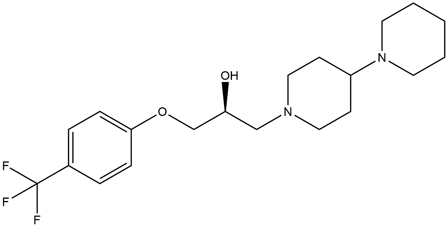 [1,4'-Bipiperidine]-1'-ethanol, α-[[4-(trifluoromethyl)phenoxy]methyl]-, (αS)- Struktur