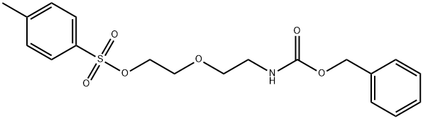 Toluene-4-sulfonic acid 2-(2-benzyloxycarbonylamino-ethoxy)-ethyl ester Struktur