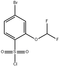 Benzenesulfonyl chloride, 4-bromo-2-(difluoromethoxy)- Struktur