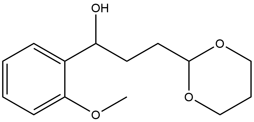 3-[2-(1,3-DIOXANYL)]-1-(2-METHOXYPHENYL)-1-PROPANOL Struktur