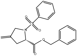 L-Proline, 4-methylene-1-(phenylsulfonyl)-, phenylmethyl ester Struktur