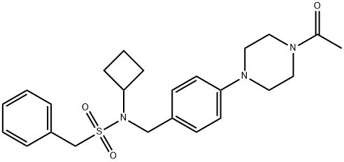 Benzenemethanesulfonamide, N-[[4-(4-acetyl-1-piperazinyl)phenyl]methyl]-N-cyclobutyl- Struktur