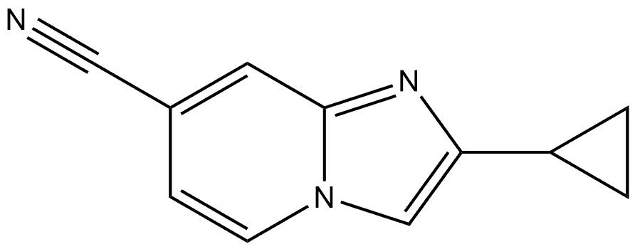 2-cyclopropylimidazo[1,2-a]pyridine-7-carbonitrile Struktur