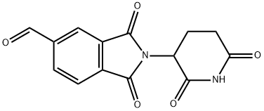 2-(2,6-dioxopiperidin-3-yl)-1,3-dioxoisoindoline-5-carbaldehyde Struktur