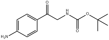 Carbamic acid, N-[2-(4-aminophenyl)-2-oxoethyl]-, 1,1-dimethylethyl ester Struktur