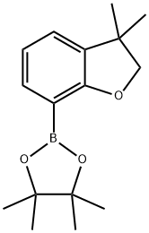 Benzofuran, 2,3-dihydro-3,3-dimethyl-7-(4,4,5,5-tetramethyl-1,3,2-dioxaborolan-2-yl)- Struktur