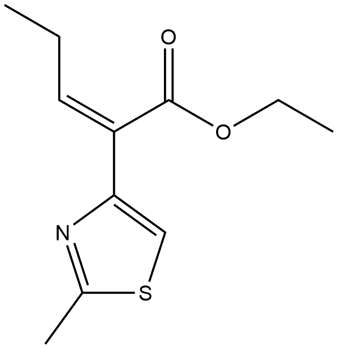 4-Thiazoleacetic acid, 2-methyl-α-propylidene-, ethyl ester, (αZ)- Struktur