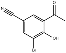 3-Acetyl-5-bromo-4-hydroxybenzonitrile Struktur