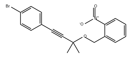 Benzene, 1-[[[3-(4-bromophenyl)-1,1-dimethyl-2-propyn-1-yl]oxy]methyl]-2-nitro-