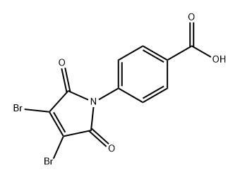 Benzoic acid, 4-(3,4-dibromo-2,5-dihydro-2,5-dioxo-1H-pyrrol-1-yl)- Struktur