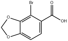 1,3-Benzodioxole-5-carboxylic acid, 4-bromo- Struktur