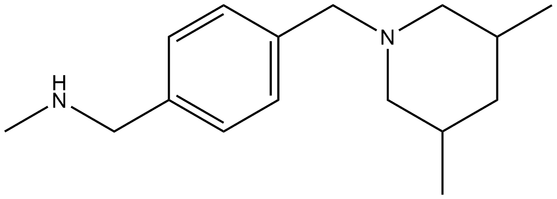 4-[(3,5-Dimethyl-1-piperidinyl)methyl]-N-methylbenzenemethanamine Struktur