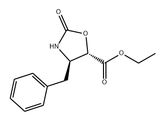 5-Oxazolidinecarboxylic acid, 2-oxo-4-(phenylmethyl)-, ethyl ester, (4R-trans)- (9CI) Struktur