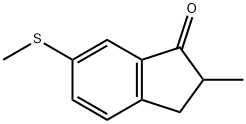 1H-Inden-1-one, 2,3-dihydro-2-methyl-6-(methylthio)- Struktur