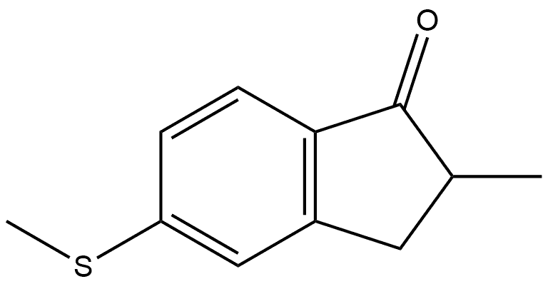 2-methyl-5-(methylthio)-2,3-dihydro-1H-inden-1-one Struktur