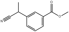 Benzoic acid, 3-(1-cyanoethyl)-, methyl ester Struktur