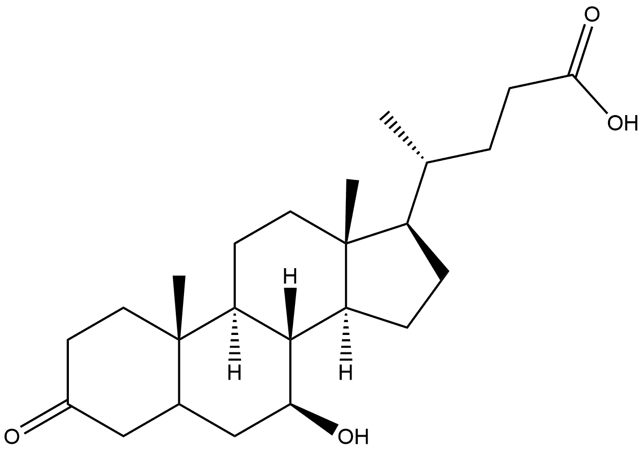 Cholan-24-oic acid, 7-hydroxy-3-oxo-, (7β)- (9CI) Struktur