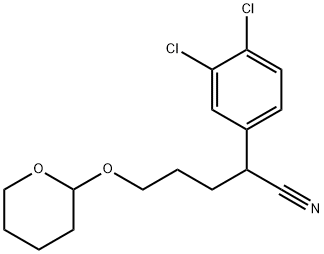 Benzeneacetonitrile, 3,4-dichloro-α-[3-[(tetrahydro-2H-pyran-2-yl)oxy]propyl]- Struktur