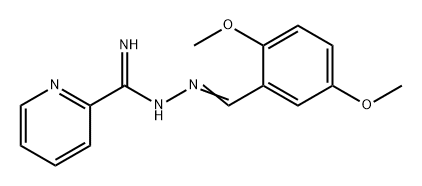 2-Pyridinecarboximidic acid, 2-[(2,5-dimethoxyphenyl)methylene]hydrazide Struktur