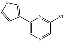 2-Chloro-6-(furan-3-yl)pyrazine Struktur