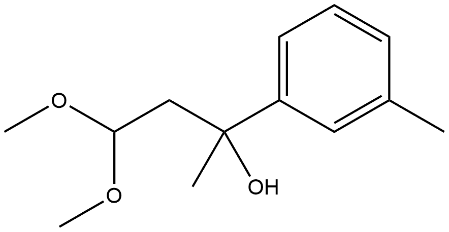 Benzenemethanol, α-(2,2-dimethoxyethyl)-α,3-dimethyl- Struktur