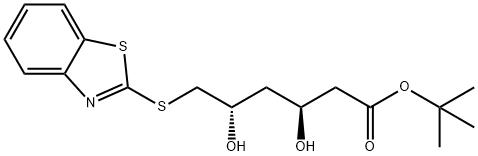 D-erythro-Hexonic acid, 6-S-2-benzothiazolyl-2,4-dideoxy-6-thio-, 1,1-dimethylethyl ester Struktur